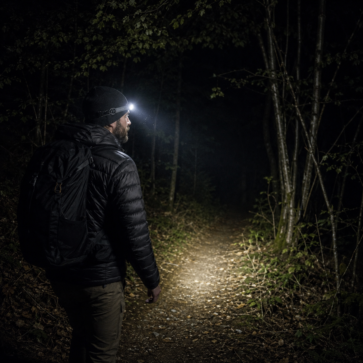 USB Rechargeable Head Torch - Waterproof + LED