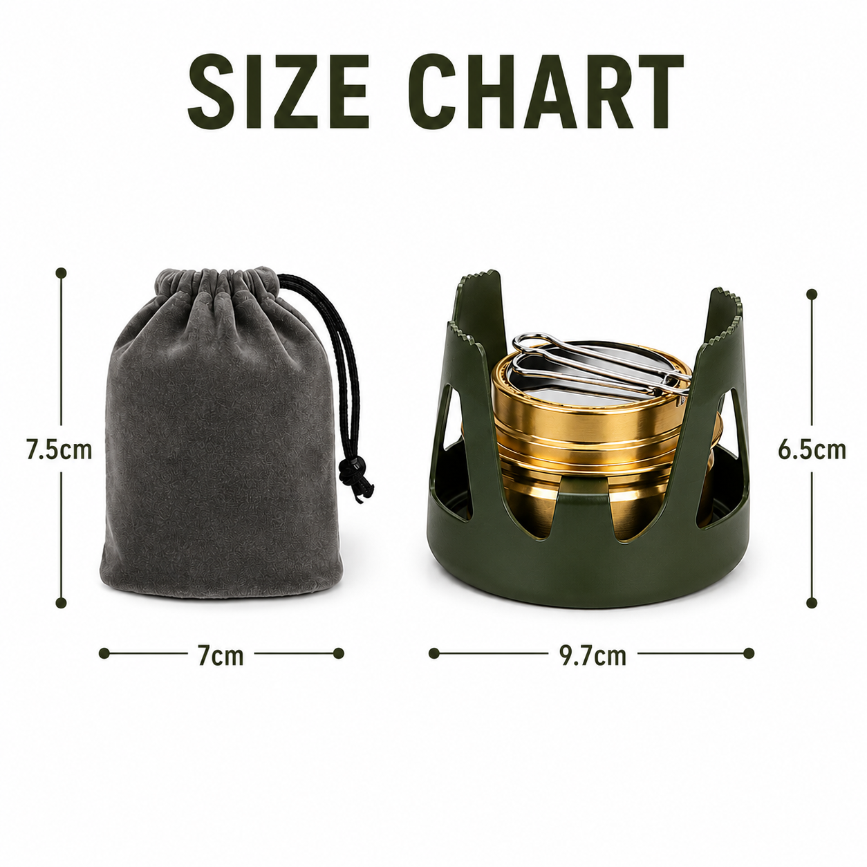 Portable Mini Alcohol Stove – Adjustable Flame