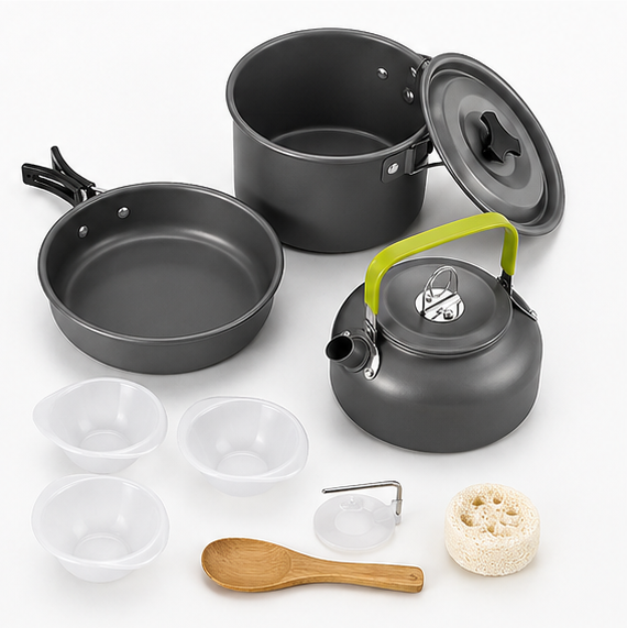 Outdoor Cookware Set – Non-Stick Aluminum
