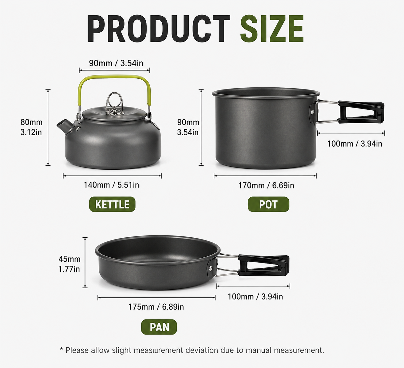 Outdoor Cookware Set – Non-Stick Aluminum
