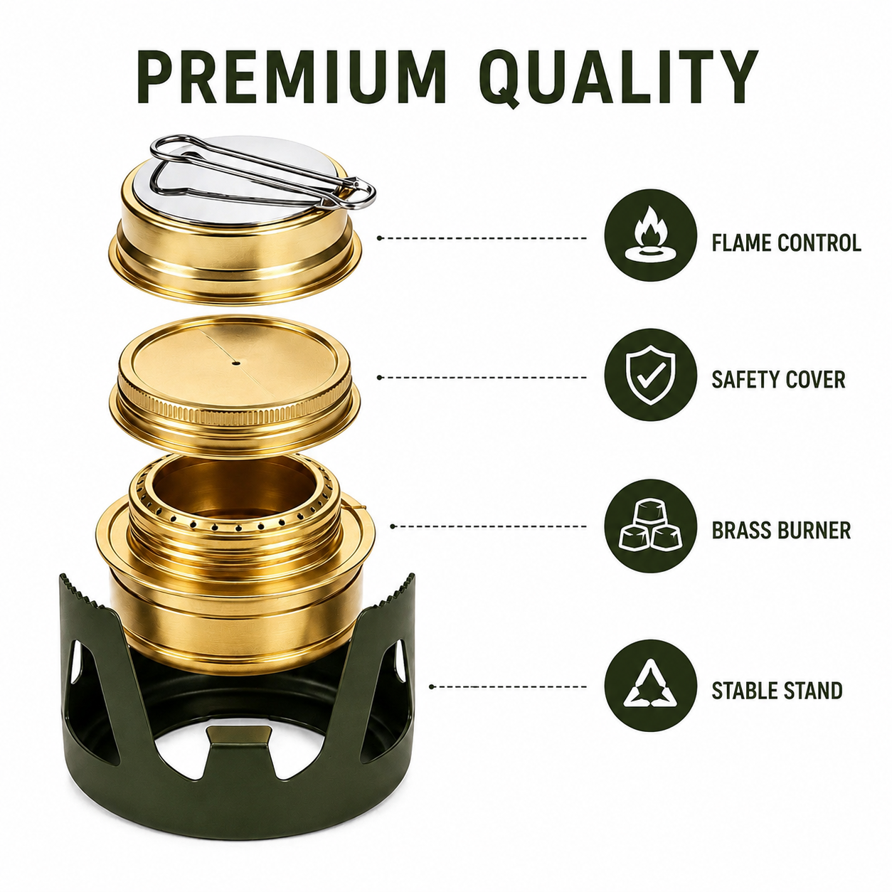Portable Mini Alcohol Stove – Adjustable Flame