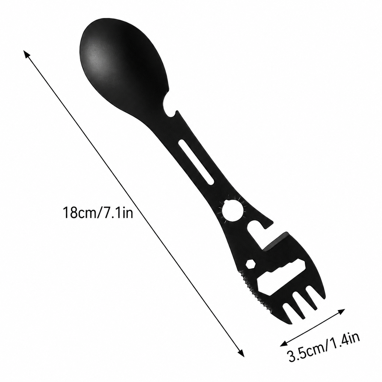 10-in-1 Lightweight Outdoor Fork Spoon Tool for Camping & Hiking