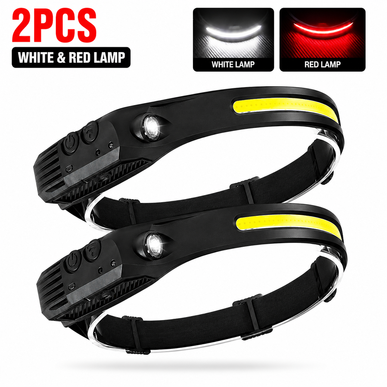 USB Rechargeable Head Torch (Waterproof + LED)